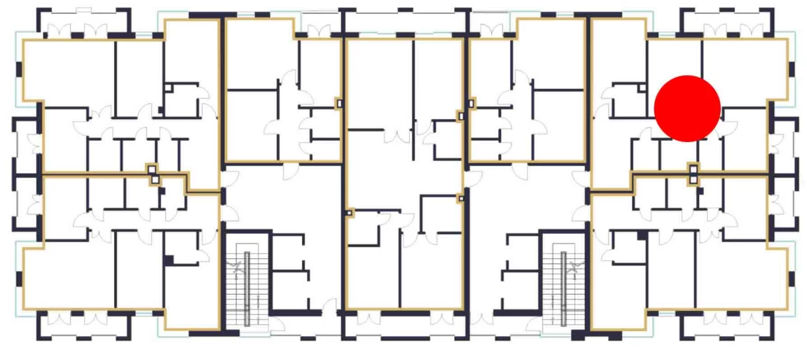 3-xonali xonadon 97.14 m²  6/6 qavat