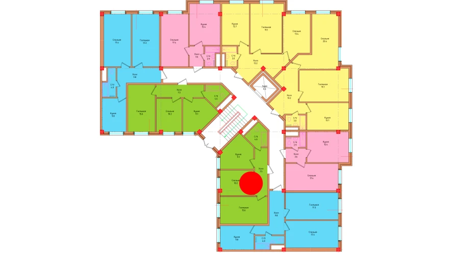 2-комнатная квартира 49 м²  1/1 этаж