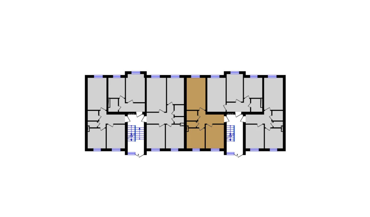 2-xonali xonadon 55.82 m²  1/1 qavat