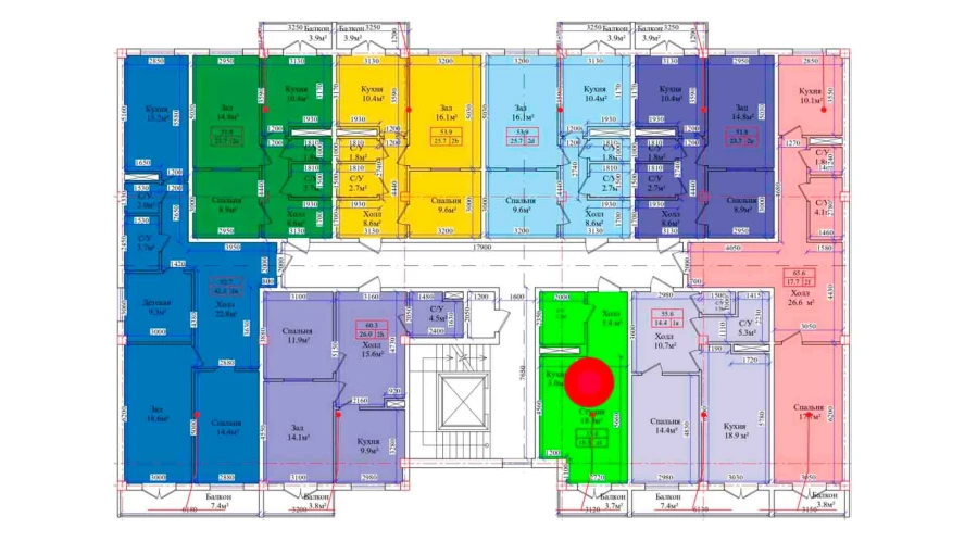 1-комнатная квартира 33.4 м²  2/2 этаж