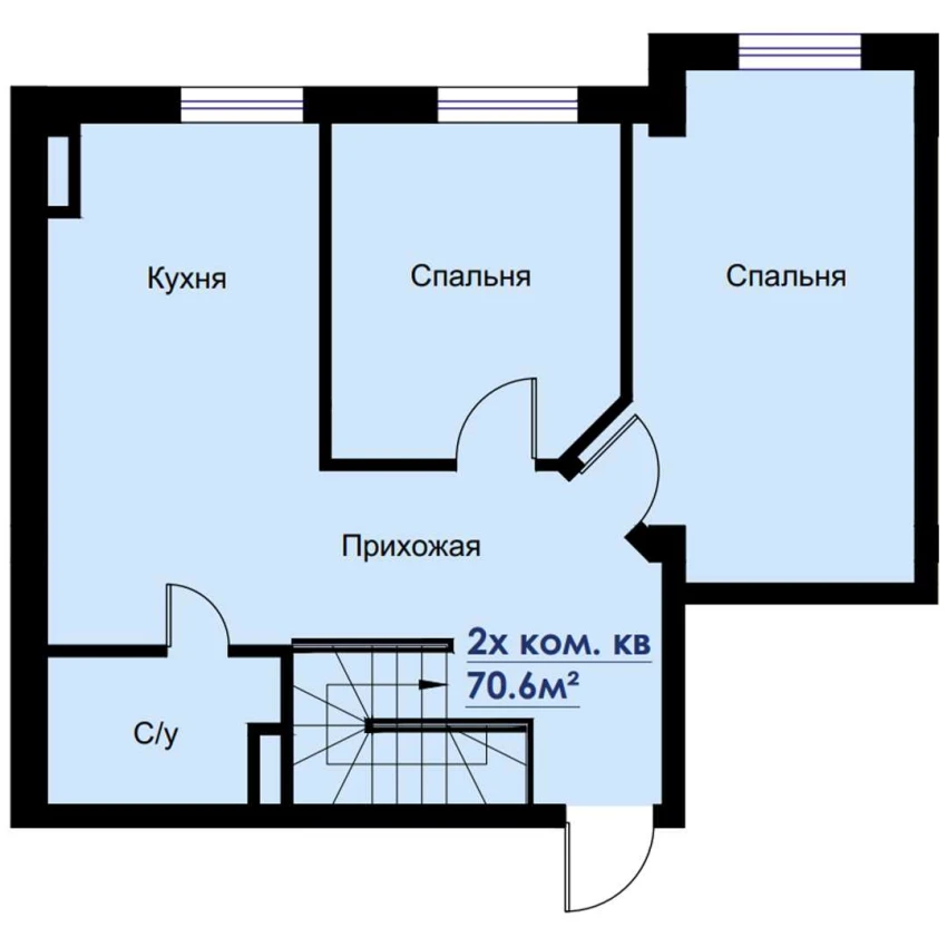 3-xonali xonadon 140.2 m²  1/6 qavat | CHOSHTEPA GARDEN Turar-joy majmuasi