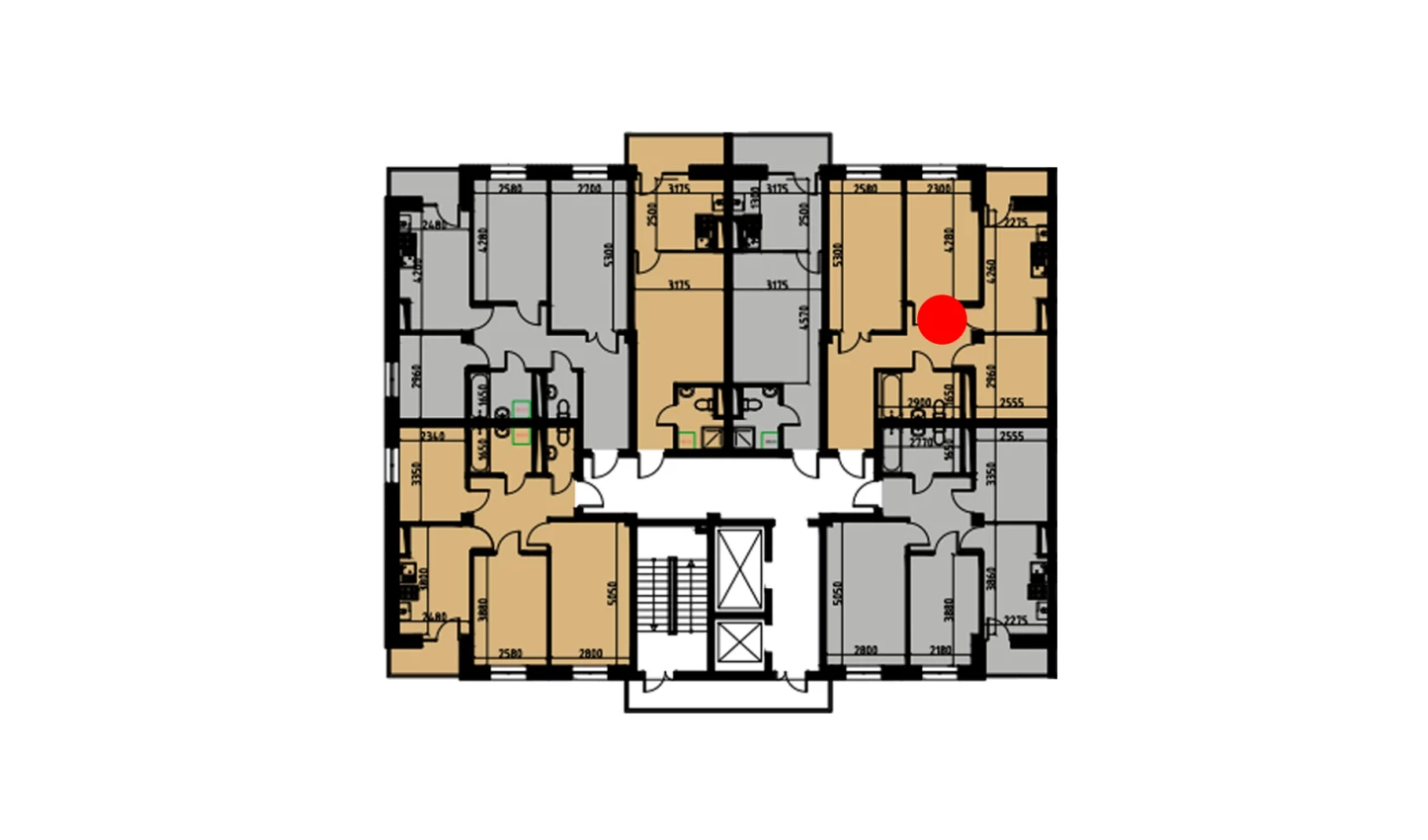 2-комнатная квартира 60.35 м²  3/3 этаж