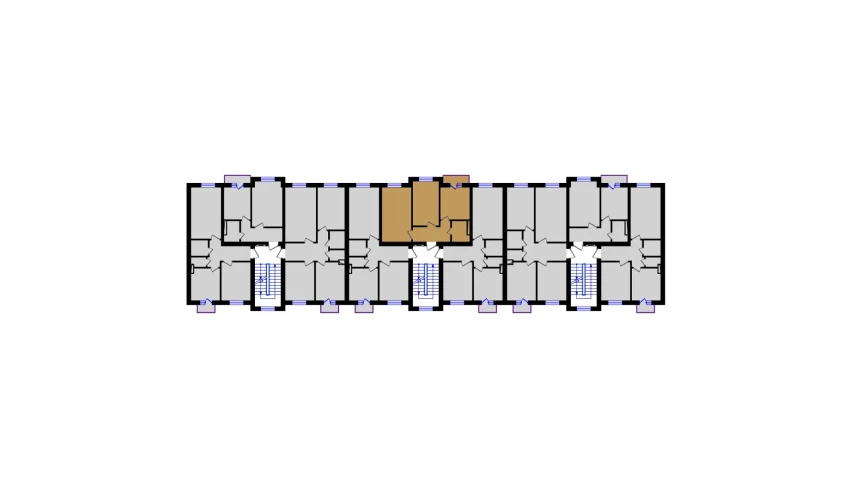 2-комнатная квартира 55.78 м²  2/5 этаж | Жилой комплекс QIZILTEPA