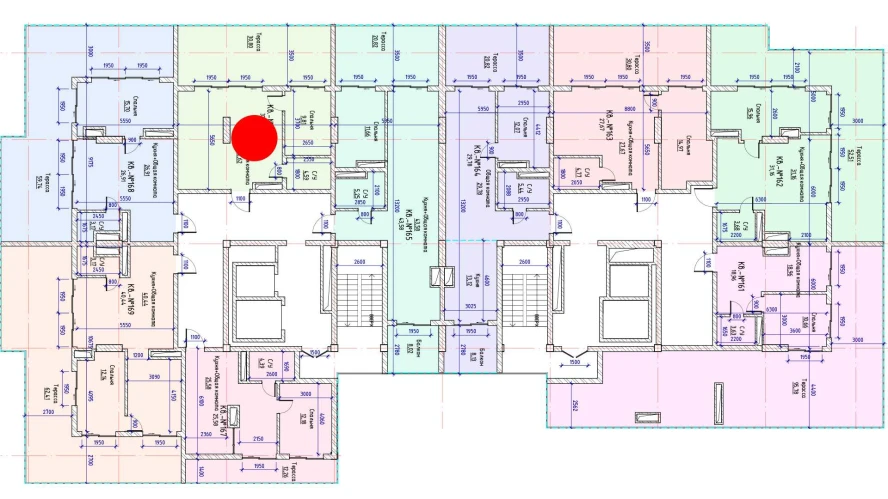 1-xonali xonadon 32.62 m²  17/17 qavat