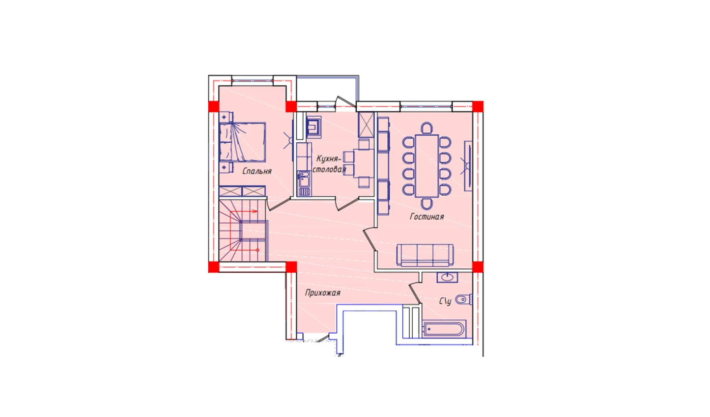 5-комнатная квартира 153.5 м²  7/7 этаж