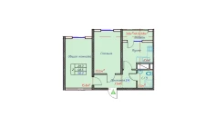 2-комн. квартира 50.3 м²  12/16 этаж | Жилой комплекс TRINITY