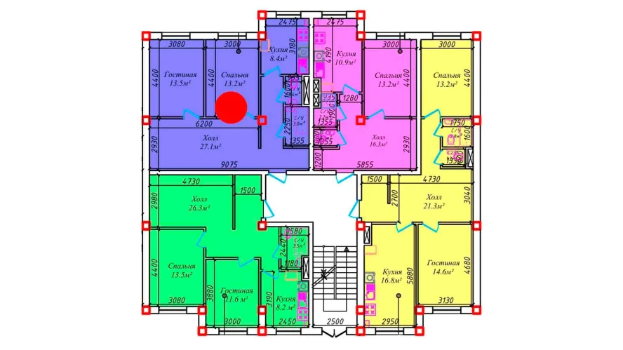 1-комнатная квартира 73.1 м²  1/1 этаж