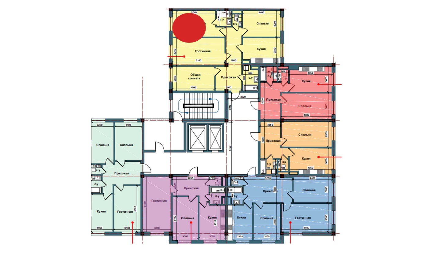 4-xonali xonadon 109.3 m²  2/2 qavat