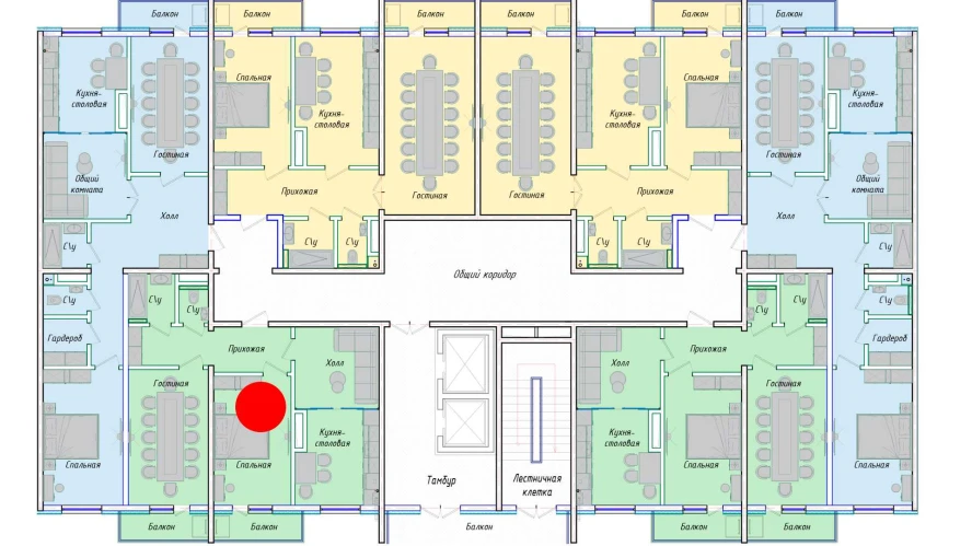 3-комн. квартира 72.85 м²  8/12 этаж | Жилой комплекс SERGELI CITY