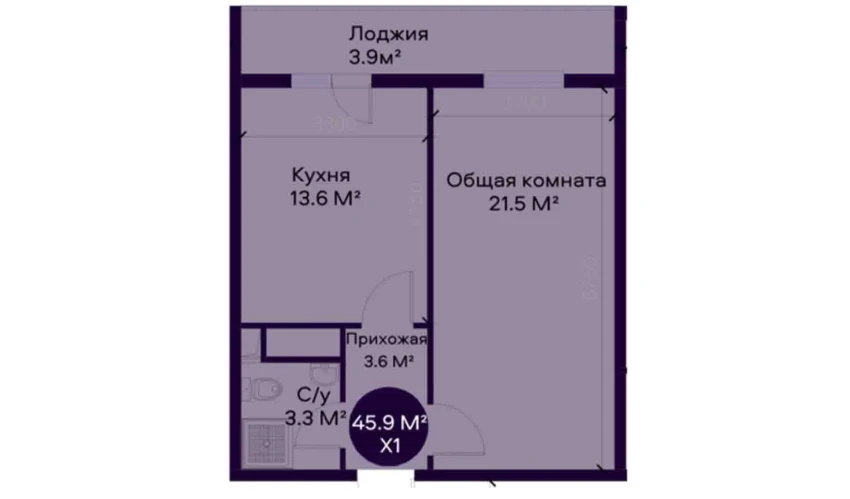 3-комнатная квартира 74.2 м²  12/12 этаж | Жилой комплекс YAQINLAR