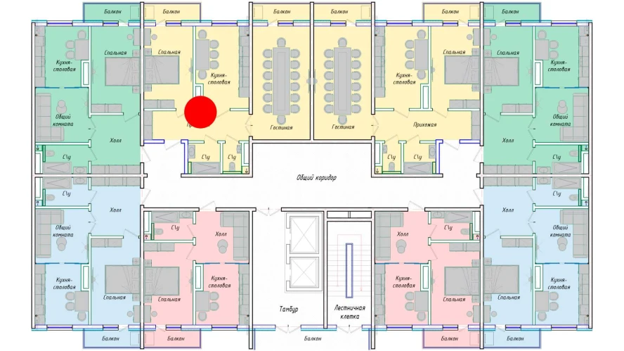 2-комнатная квартира 76.72 м²  10/10 этаж