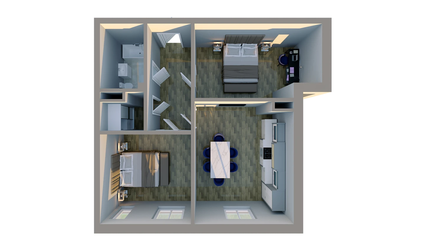 2-комнатная квартира 72.2 м²  9/9 этаж