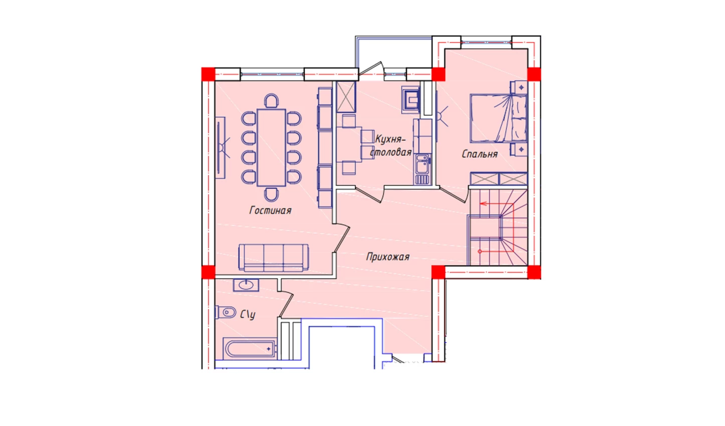 5-комнатная квартира 153.5 м²  7/7 этаж