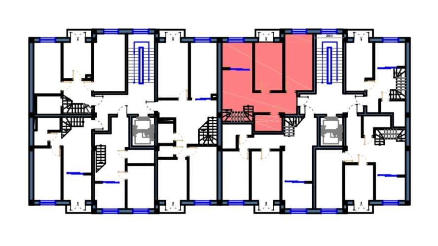 2-комнатная квартира 67 м²  9/9 этаж