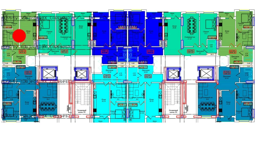 1-комнатная квартира 49.6 м²  3/3 этаж