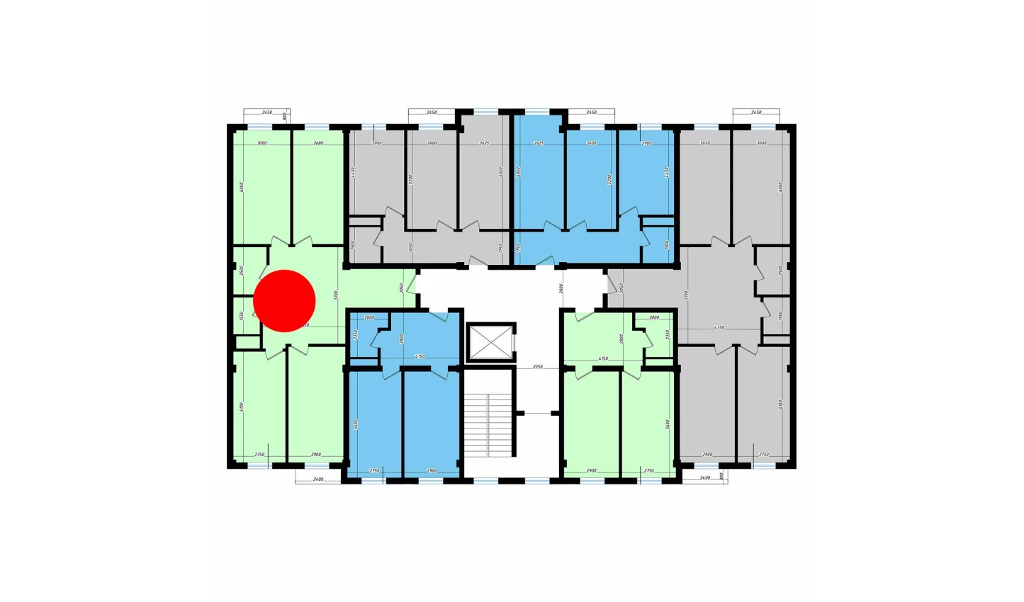 3-комнатная квартира 109.1 м²  9/9 этаж