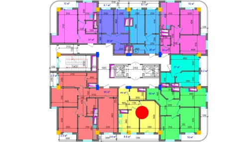 2-xonali xonadon 52.6 m²  12/12 qavat | SOKIN SOHIL Turar-joy majmuasi