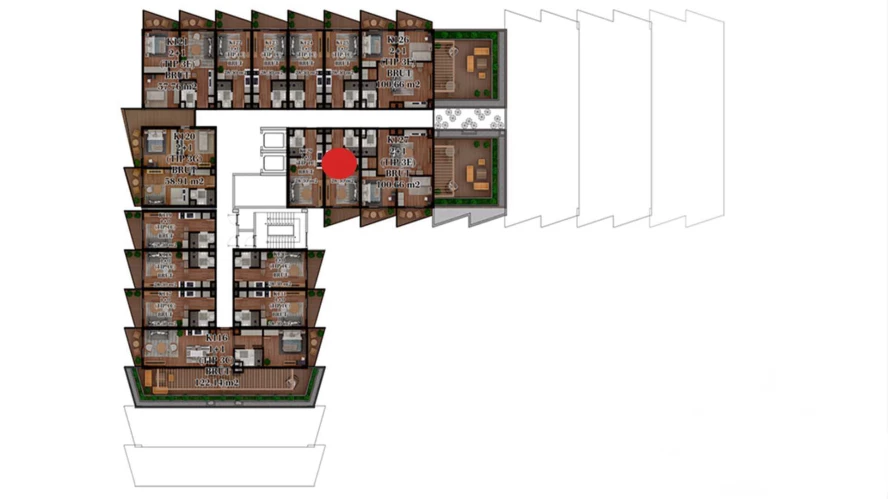 1-xonali xonadon 24.643 m²  5/5 qavat