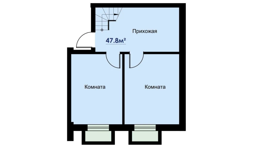 2-xonali xonadon 95.6 m²  1/6 qavat | CHOSHTEPA GARDEN Turar-joy majmuasi