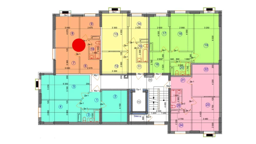 2-комнатная квартира 43.9 м²  4/4 этаж