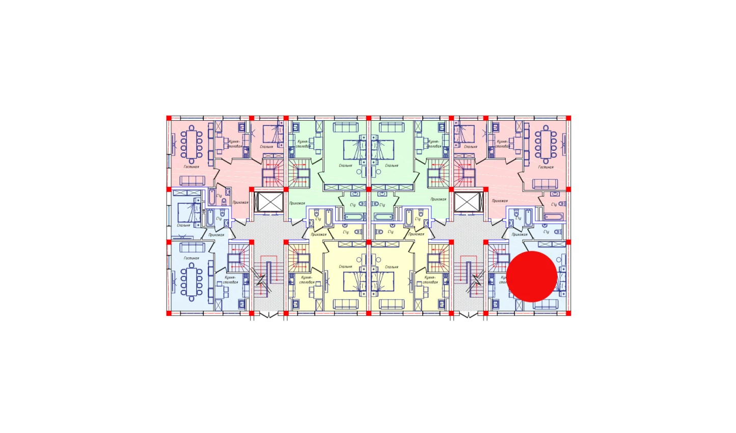 3-комнатная квартира 116.8 м²  1/1 этаж