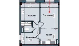 2-комн. квартира 48 м²  2/2 этаж