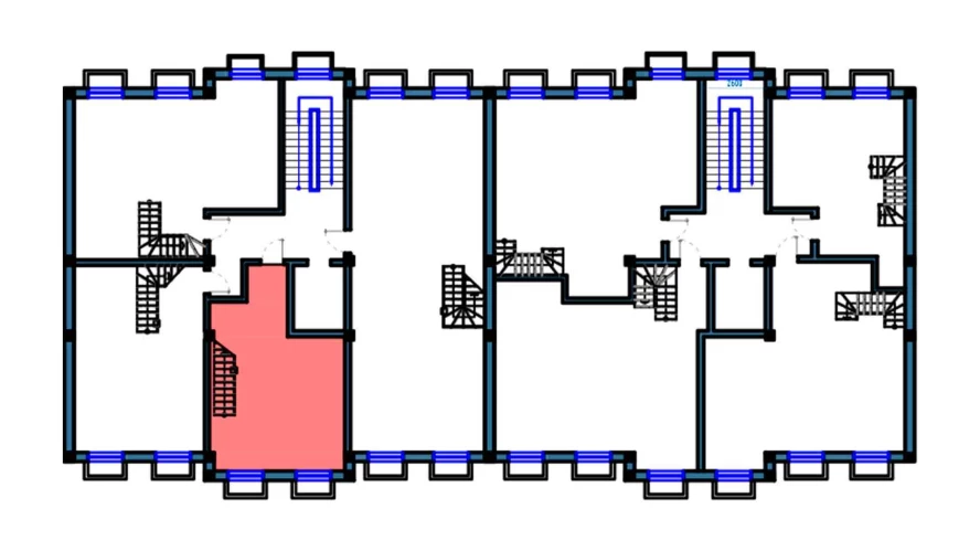 1-комнатная квартира 41.5 м²  1/1 этаж