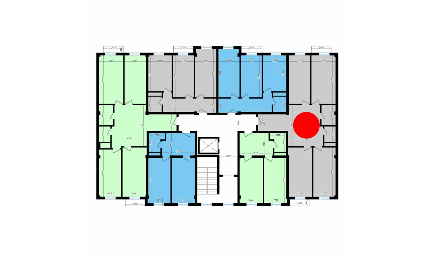 3-комнатная квартира 109.1 м²  8/8 этаж