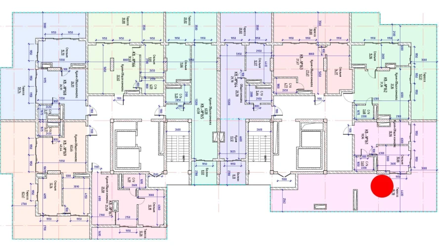 1-xonali xonadon 18.96 m²  17/17 qavat