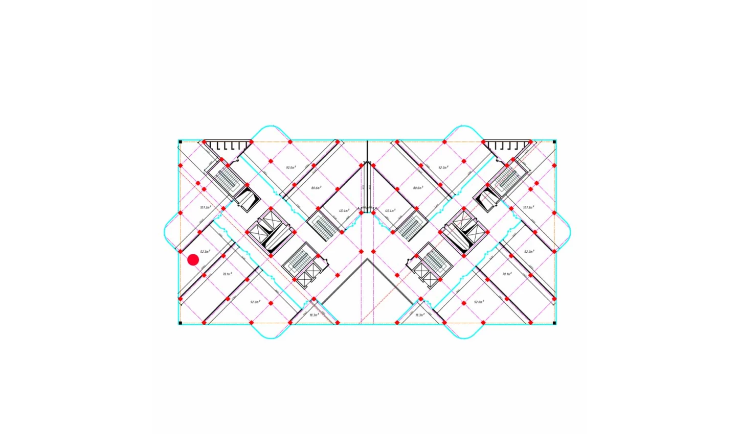 1-xonali xonadon 52.3 m²  3/3 qavat