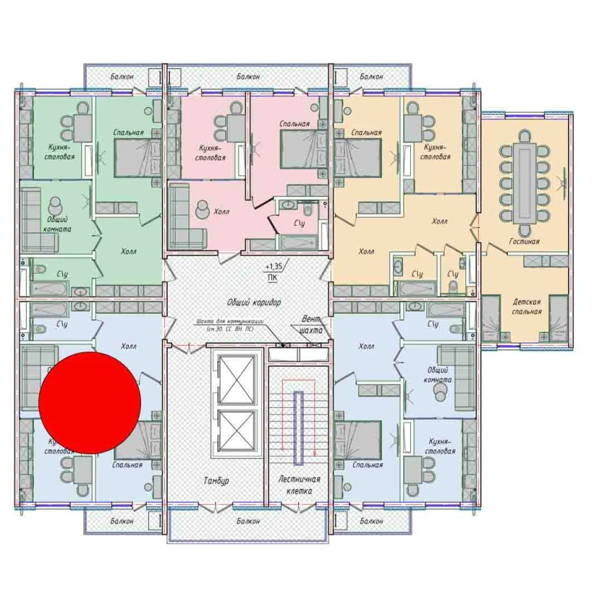 2-комнатная квартира 50.85 м²  9/9 этаж