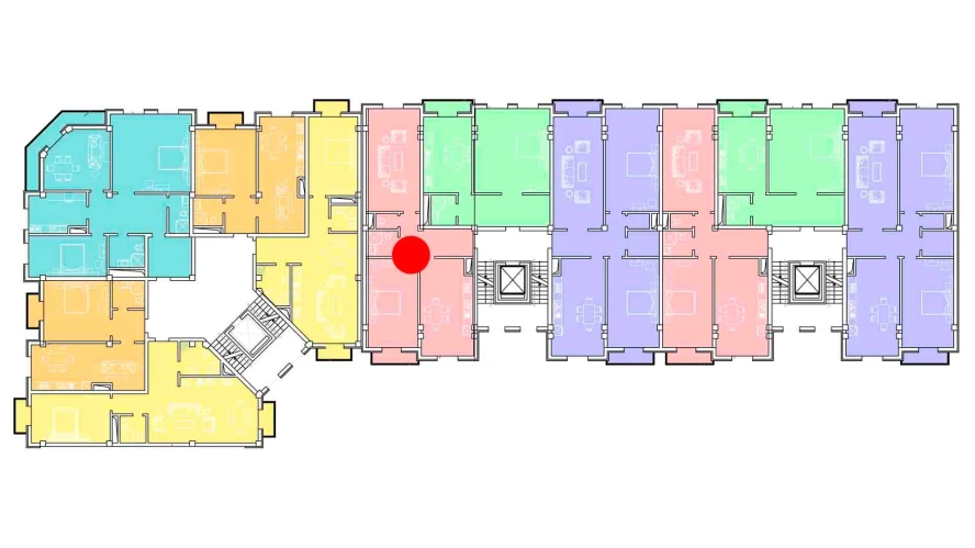 3-xonali xonadon 103.36 m²  2/8 qavat | Ziynat Capital Turar-joy majmuasi