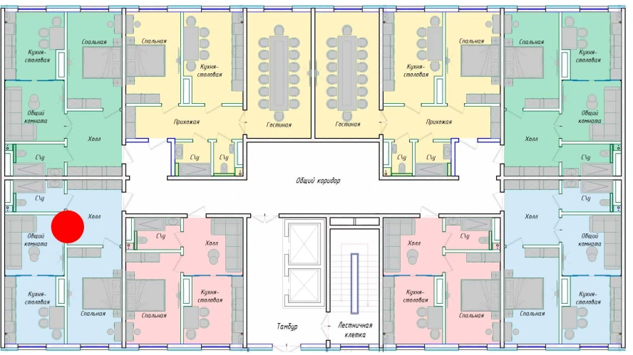 2-комнатная квартира 50.85 м²  1/1 этаж