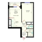 2-комн. квартира 50.7 м²  1/23 этаж | Жилой комплекс Brilliant City