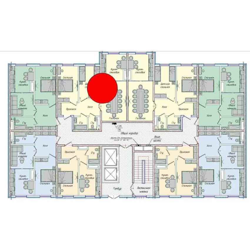 3-комнатная квартира 74.14 м²  1/1 этаж