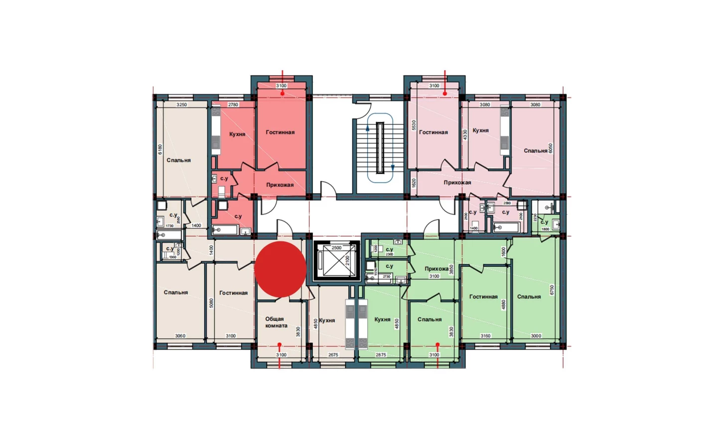 4-комнатная квартира 109.9 м²  2/2 этаж