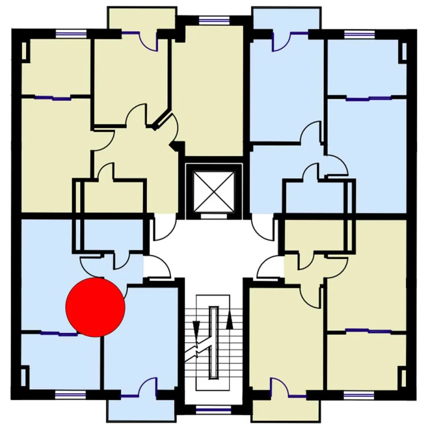 2-xonali xonadon 50.8 m²  2/6 qavat | CHOSHTEPA GARDEN Turar-joy majmuasi