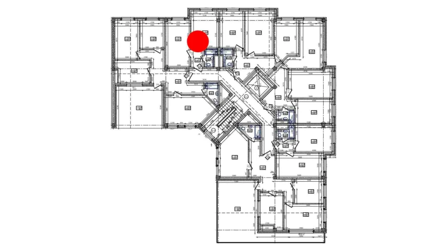 1-комнатная квартира 39.3 м²  8/8 этаж