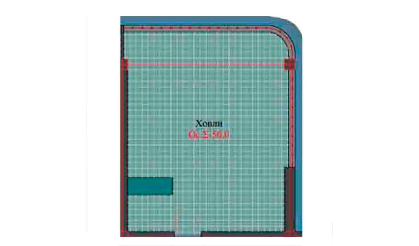 1-комнатная квартира 50 м²  10/10 этаж