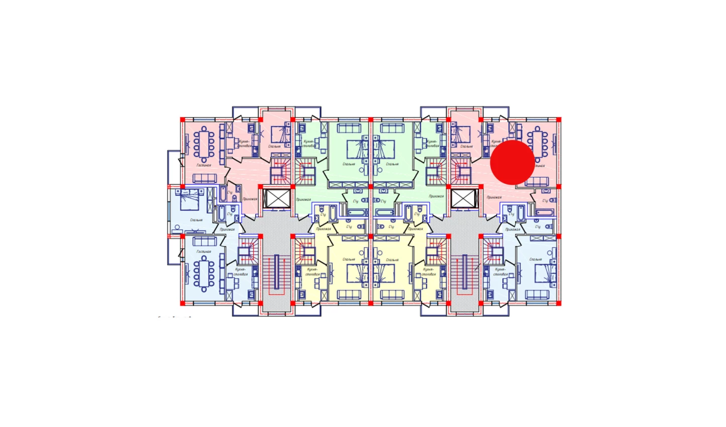 5-комнатная квартира 153.5 м²  7/7 этаж