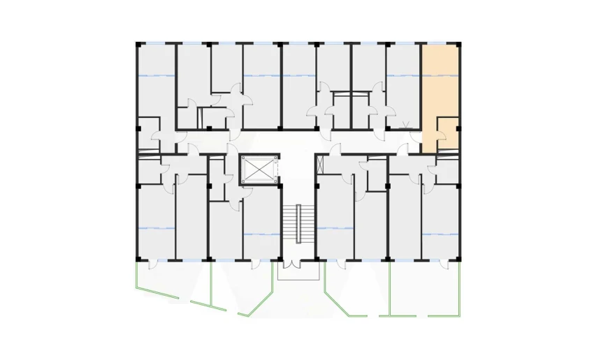 1-комнатная квартира 26.11 м²  1/1 этаж