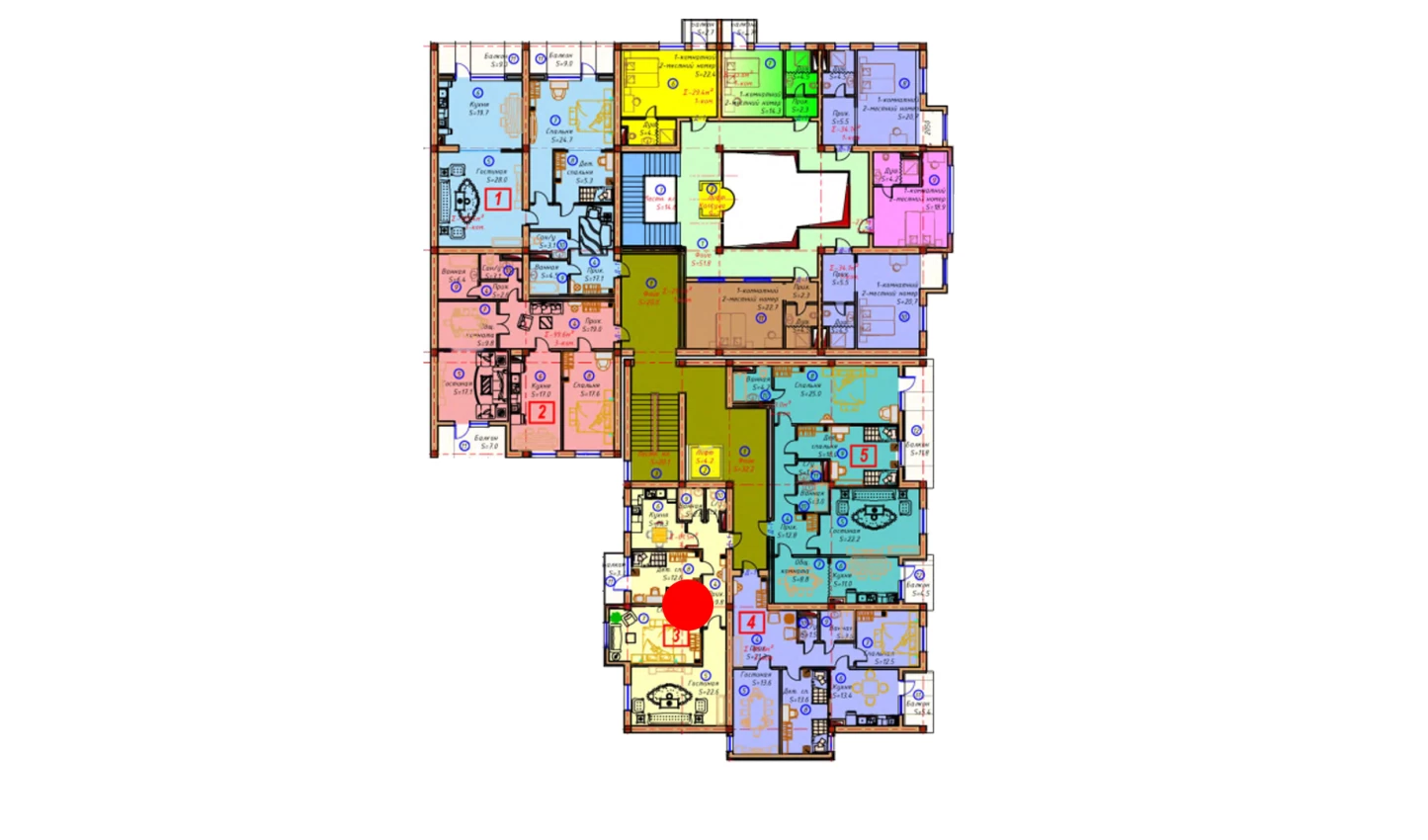 3-комнатная квартира 81.5 м²  2/2 этаж