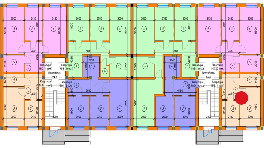 1-комнатная квартира 33.49 м²  1/1 этаж