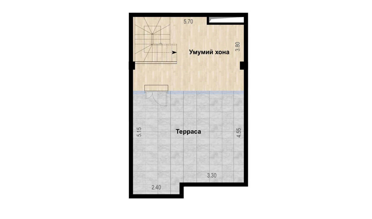 2-комн. квартира 96.8 м²  7/7 этаж | Жилой комплекс Bochka Resort