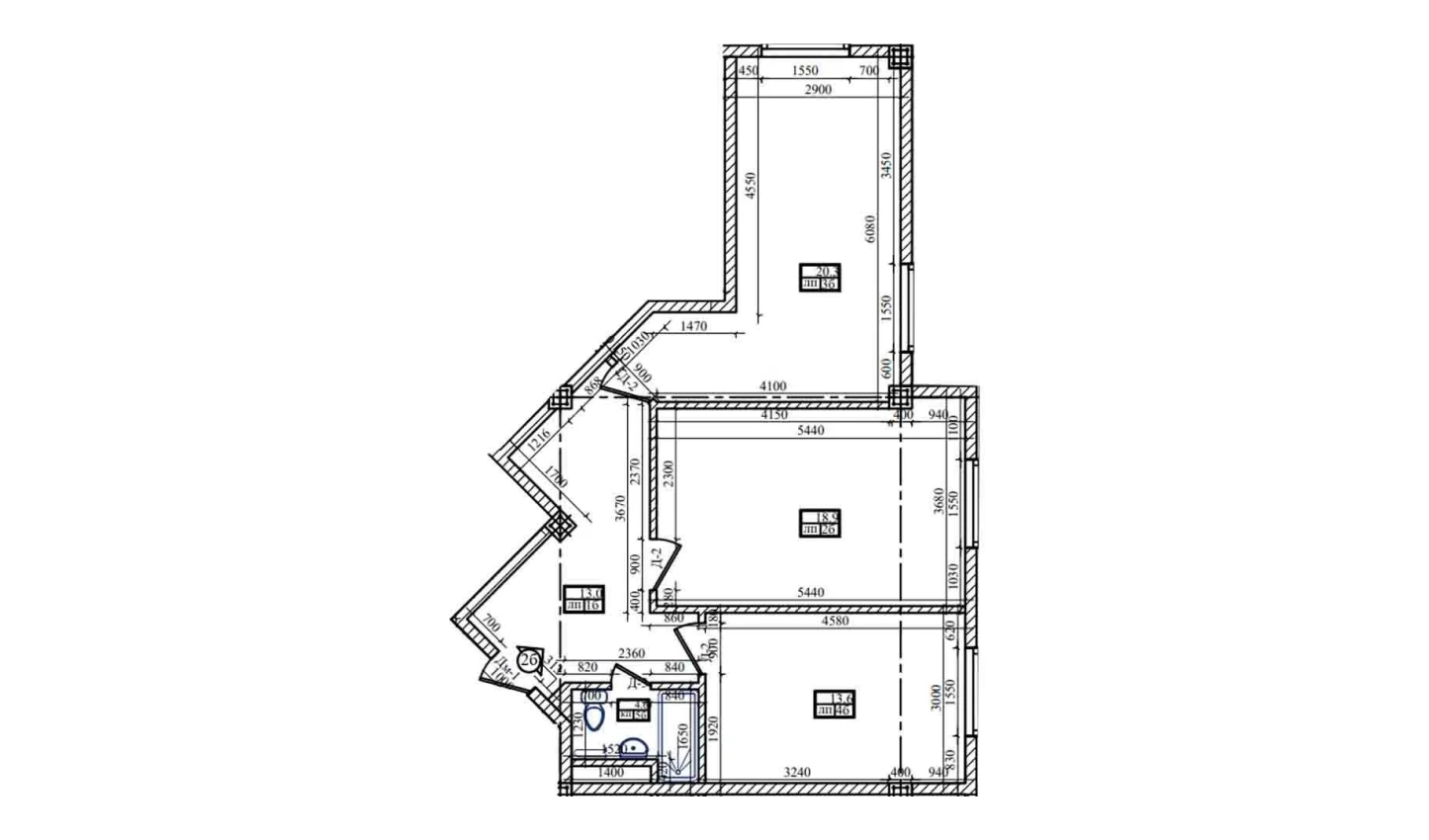 2-комнатная квартира 69.4 м²  8/8 этаж