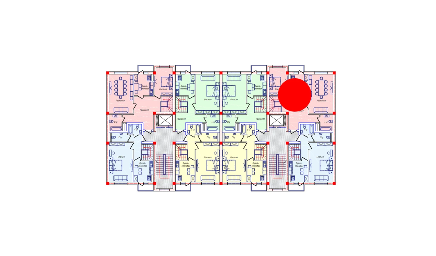 5-комнатная квартира 153.5 м²  7/7 этаж