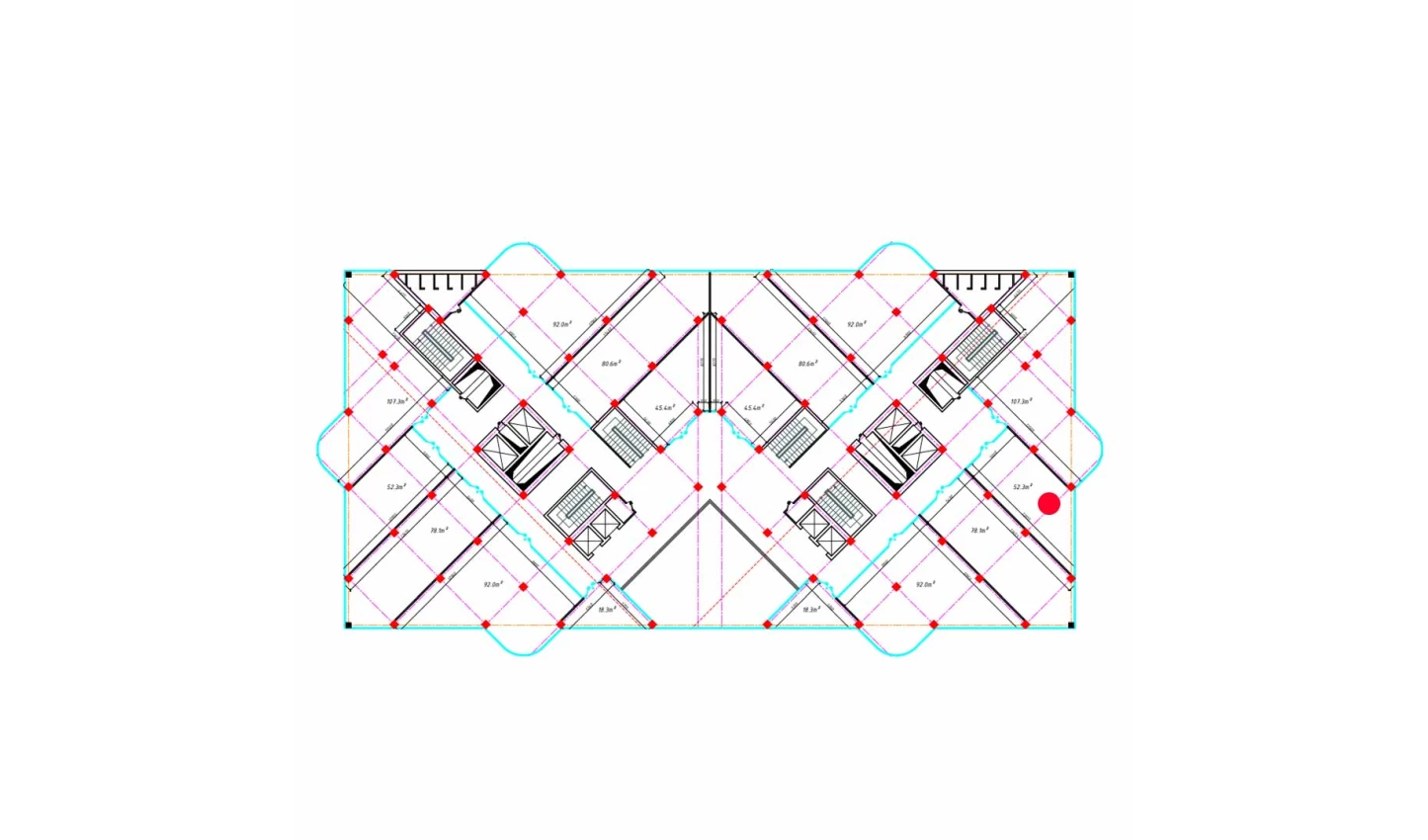 1-комнатная квартира 52.3 м²  3/3 этаж