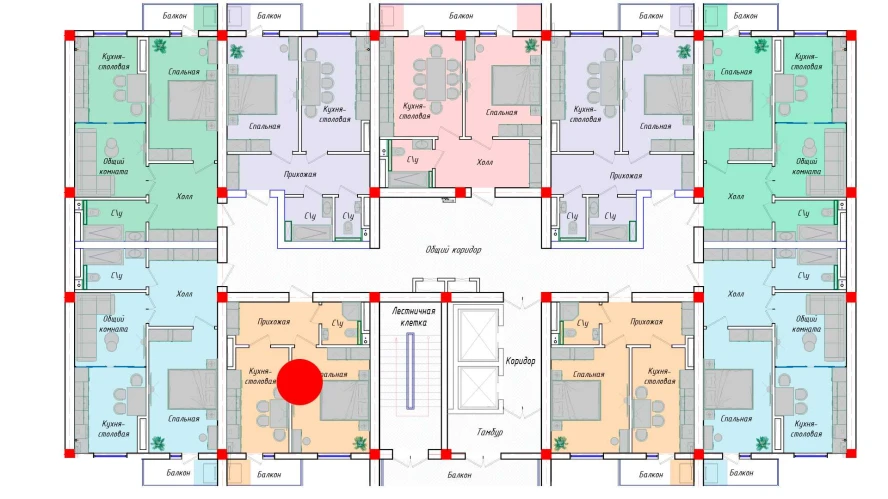 1-комнатная квартира 36.99 м²  11/11 этаж