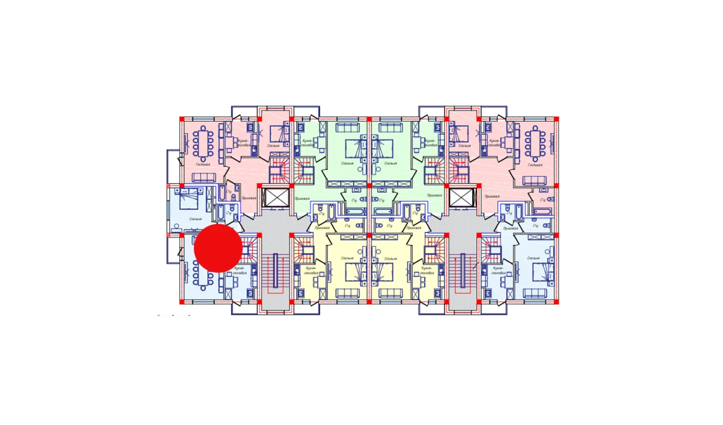 5-комнатная квартира 135.4 м²  7/7 этаж