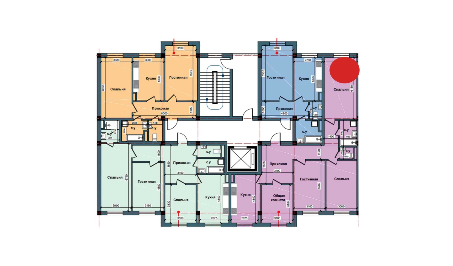 4-комнатная квартира 109.9 м²  2/2 этаж